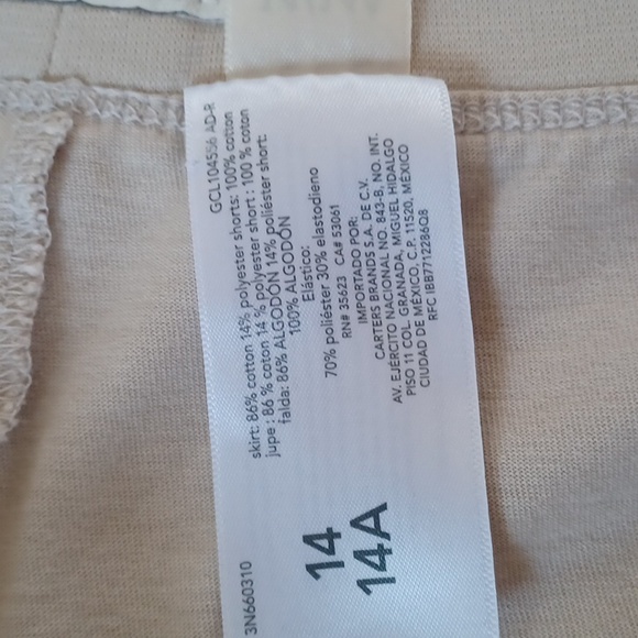 OshKosh beige skirt with shorts inside size 10-12 - Picture 4 of 8